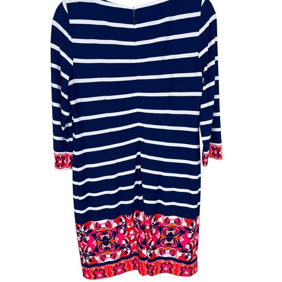 Eliza J Stripe Floral Shift Jersey Dress - Picture 5 of 9